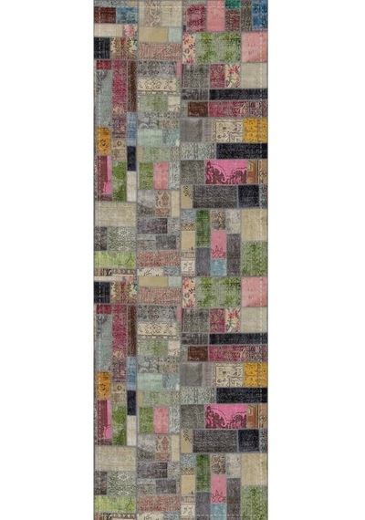 Çok Renkli Patchwork Premium Masa Örtüsü Runner Rnr346n11
