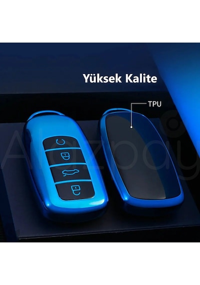 Chery Tiggo 8 Pro Max Tiggo 7 Pro Max Omoda 5 Pro & Jaecoo Parlak Tpu Anahtar Kılıfı Rose