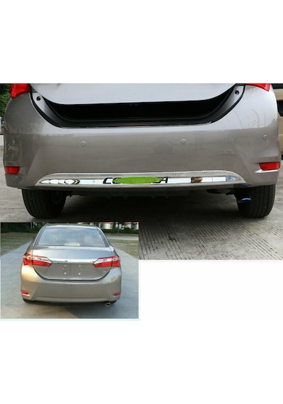 Toyota Corolla Uyumlu 2014-2016 Arka Tampon Çıtası Krom Aksesuar