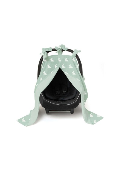 %100 Pamuk Müslin Puset Örtüsü - Mono Lapin Matcha Green Pstort-mhg-000std
