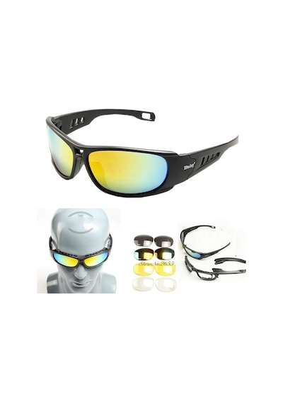 Daisy Usa C6 Polarize Değişebilir 4 Lens Military Tactical Gözlük
