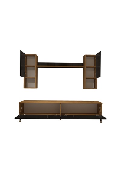 Decoraktiv Eko 5da Mdf Std Gold Tv Ünitesi Tv Sehpası Pera - Siyah
