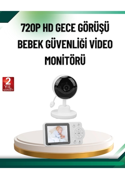 Sesli Ve Görüntülü Bebek Kamerası Sıcaklık Takipli -