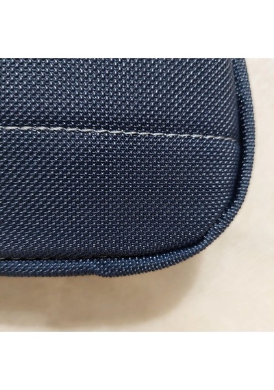 Newish Polo Portföy Stil Çift Gözlü Makyaj Ve El Çantası-dokulu Model Lacivert