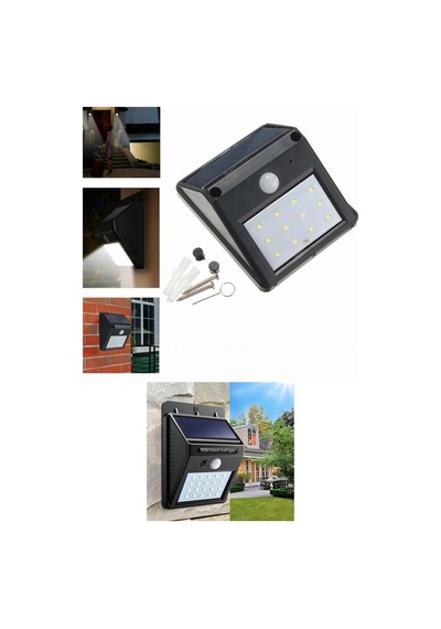 Sensörlü Solar Duvar Lambası 20 Ledli Standart