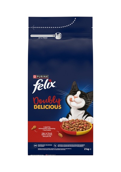 Felix Doubly Delicious Çifte Lezzet Sığır Etli 2 Kg - 7 Adet Tarı
