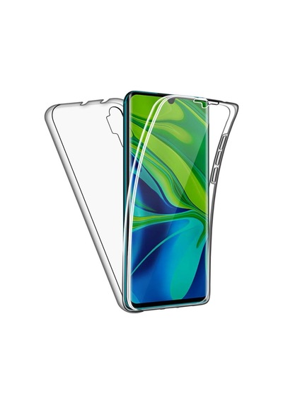 Xiaomi Mi Note 10 Lite 360 Derece Kristal Silikon Kılıf Seffaf