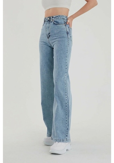 Woddi 2025 Mavi Kar Salaş Pantolon Jeans Likralı Esnek Kot Jnswrld Taş1