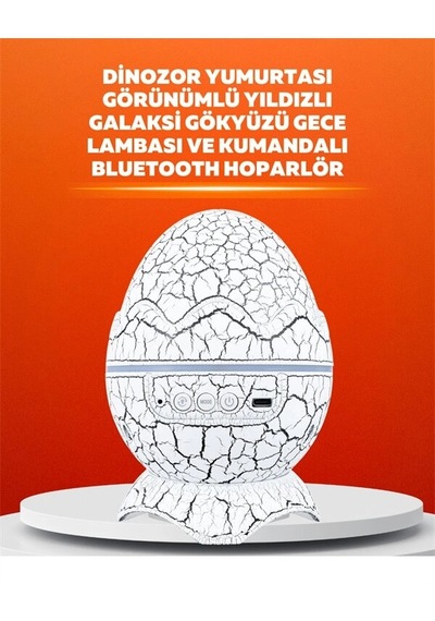 Dinozor Yumurtası Tasarımlı Projektörlü Gece Lambası Çok Renkli 04839326
