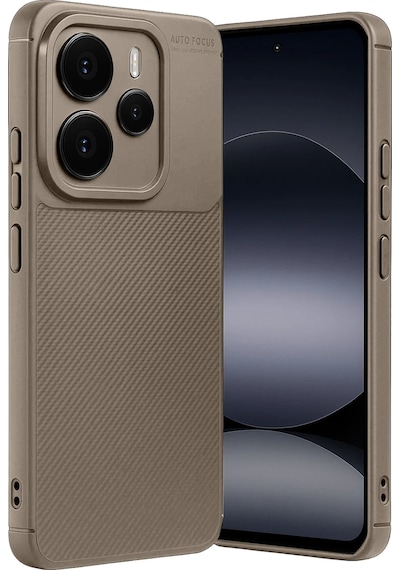 Ilkeshop Newface Xiaomi Note 14 5g Auto Focus Karbon Kapak - Kahverengi