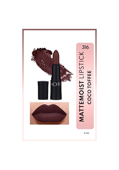 Note Cosmetique Mattemoist Lipstick Mat Bitişli Ruj 316 Coco Toffee - Kahverengi