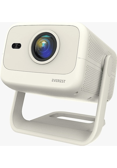 Everest Pj05 Adonis 4k Destekli Otomatik Odaklanma Taşınabilir Projeksiyon Cihazı Krem