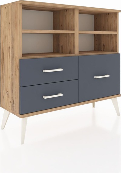 Arges Şifonyer 4 Raflı 3 Çekmeceli 88x30x80 Çam-çam/antrasit Çam/antrasit Arges Şifonyer 4 Raflı 3 Çekmeceli 88x30x80 Çam-çam/antrasit Çam/antrasit