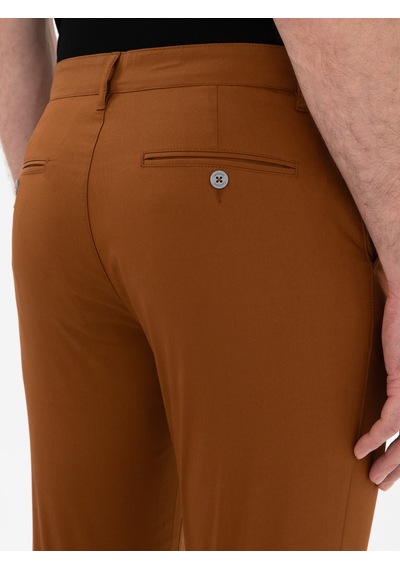 Cacharel Açık Kahverengi Slim Fit Pamuk Karışımlı Kanvas Pantolon