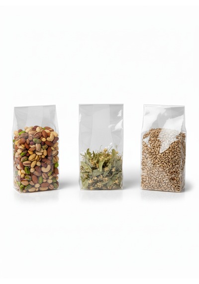 Şeffaf Düz Ambalaj Poşet 10x25 Cm 250 Adet Kuruyemiş & Bitki Çayı Kahve Gıda Saklama Torbası