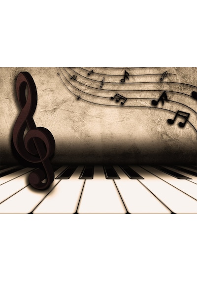 Müzik Temalı Notalı Özel Tasarım Duvar Kağıdı (397457205)