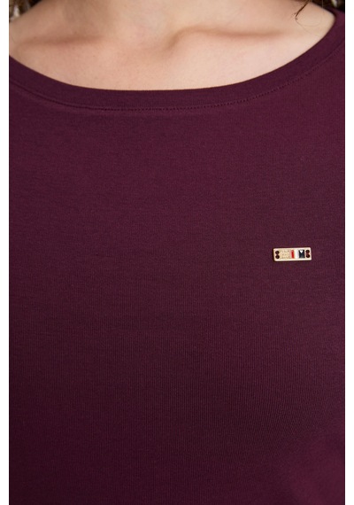 U.S. Polo Assn. Kadın Bordo Tişört 50333801 Vr177 New Plum