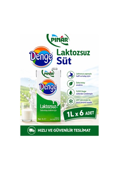 Laktozsuz Süt 1lt X 6 Adet