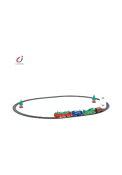 Işıklı Noel Tren Seti Yılbaşı Ağacı Yanı Raylı Oyuncak Pilli Tren Seti 18 Parça