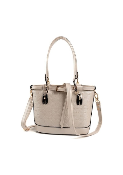 Silver Polo Sp1155 Kadın El Çantası Logolu Bej-s.bej