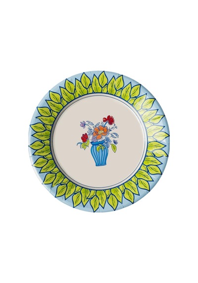 Vase Kağıt Tabak 26 Cm 12'li Paket Çok Renkli