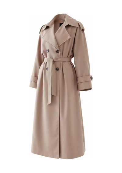Durivya Apoletli Oversize Trençkot Camel
