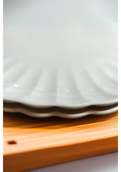 Kütahya Porselen Bone Luz Form Pasta Takımı 6 Parça 21cm Beyaz Bnlzf21dus600 Beyaz