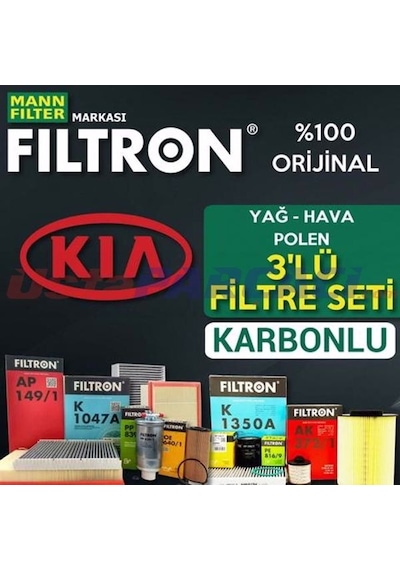 Kia Rio 1.4 Crdı Filtron Karbonlu Filtre Bakım Seti 2011-2017 (495301126)