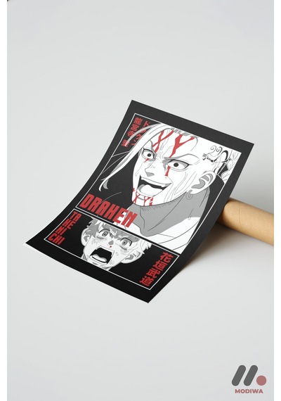 Tokyo Revengers Draken Poster, Çerçevesiz Yüksek Kalite Duvar Afişi - Anime Severlere Özel Hediye