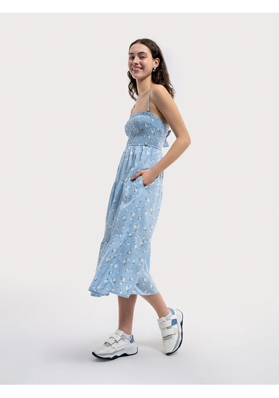 LOFT Regular Fit Kadın Elbise Lf2035620 Q1.v1 Açık Mavi