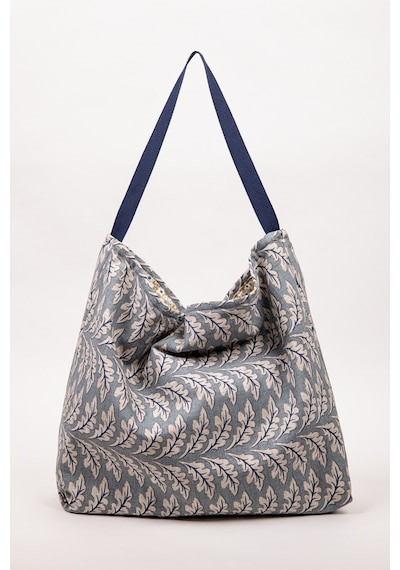 Fabric Craft Bag Omuz Çantası Desenli Pamuklu Gri Gri