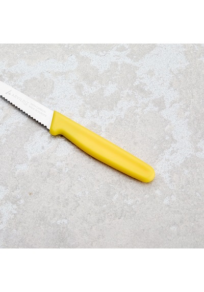 Aryıldız Solo Tırtıklı Sebze Bıçağı Sarı 10 Cm Renkli