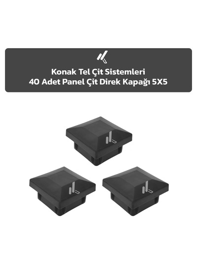 Konak Tel Çit Sistemleri Panel Çit Direği Kapağı Antrasit