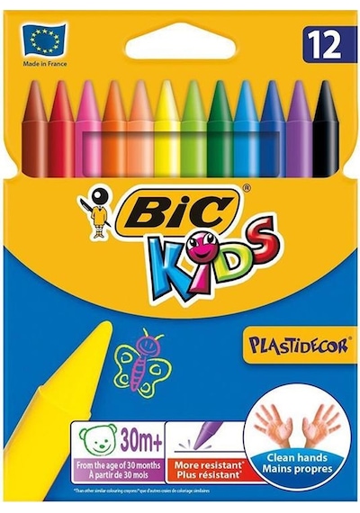 Mum Boya 12 Renk Karton Kutu 1 Paket 12 Li Silinebilir Pastel Boya Mum Boya Canlı Renkler 12 Renk