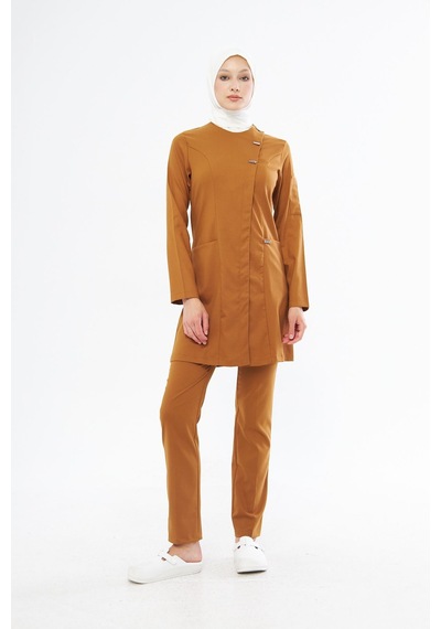 Elegance Santana Kadın Tesettür Takım - Camel Kahverengi