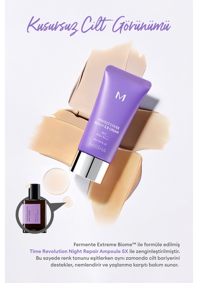 Yaşlanma Karşıtı Bakım Ve Aydınlık Görünüm Sunan M Perfect Cover Serum Bb Cream Spf50+/pa++++ No:21