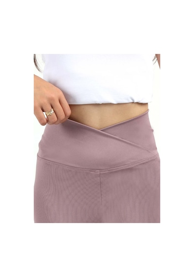 Erdem Kıds Kız Çocuk Yüksek Bel Kruvaze Kemer, Koşu, Yürüyüş, Casual, Spor, Atletik, Egzersiz, Fittness Tayt Lila Lila