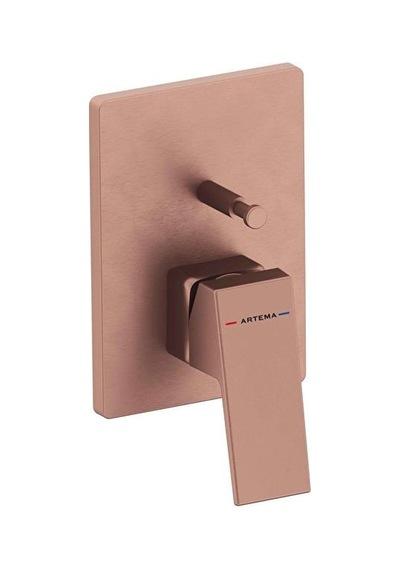 Artema Minimax Square Ank.banyo Bat. Mnbx,mek,f.bakır A4373224 Ankastre Banyo Bataryası Minibox Fırçalı Bakır Çok Renkli