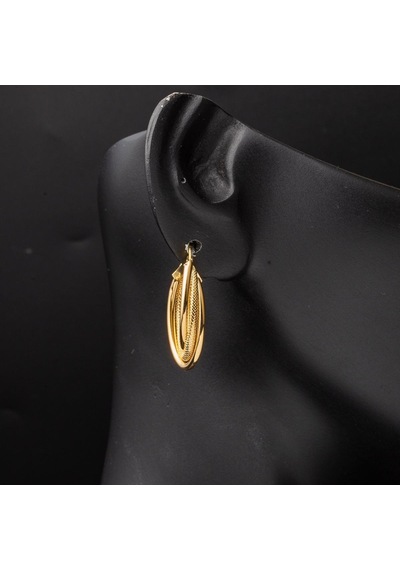3 cm Çaplı 14 Ayar Halka Altın Küpe KPDLS14K21914
