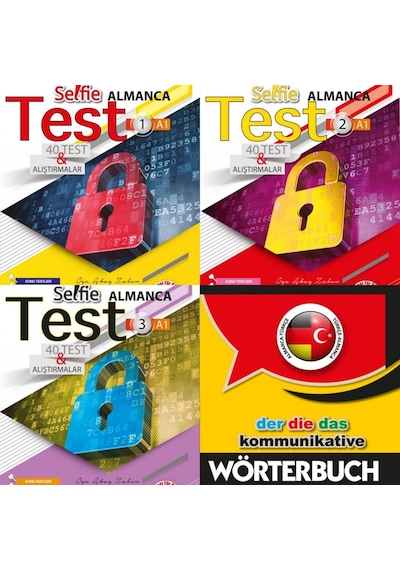 Çıpa Almanca A1 Seviye Selfie Test + Sözlük Seti Toplam 4 Kitap