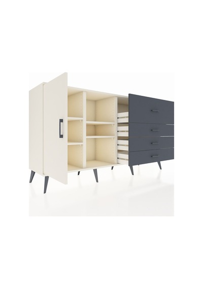 Kronos Konsol 4 Raflı 4 Çekmeceli Tek Kapaklı 176x59x99 Aytaşı-a Aytaşı-aytaşı/antrasit Kronos Konsol 4 Raflı 4 Çekmeceli Tek Kapaklı 176x59x99 Aytaşı-a Aytaşı-aytaşı/antrasit
