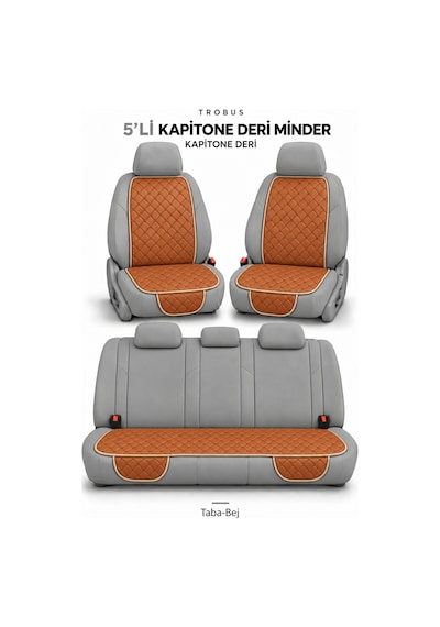 Volkswagen Taigo 2022+ Suni Deri Kapitone Minder 5 Parça 80270721