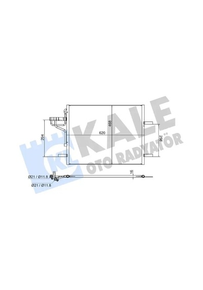 Klıma Radyatoru Kondanser Ford Kuga I 07 14 2.0 Tdcı Brazıng Al/al 620x468x16