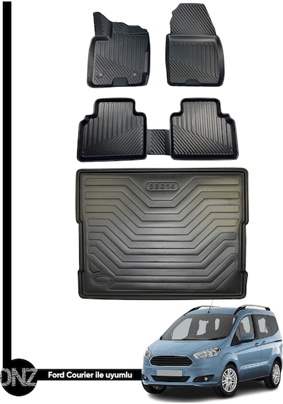 Ford Courier 3d Havuzlu Oto Paspas Bagaj Havuzu Seti