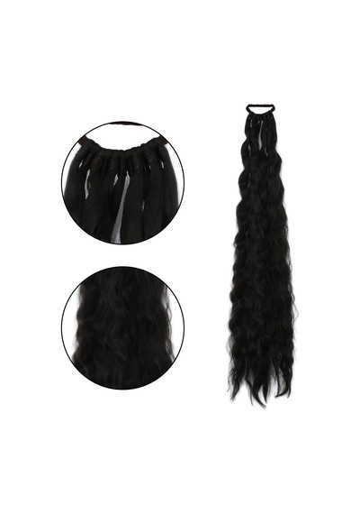 Lastik Tokalı At Kuyruğu Kabarık Afro Dalgalı / Kahverengi - Mydr-718174 Çok Renkli