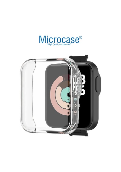 Microcase Xiaomi Mi Watch Lite Önü Kapalı Tasarım Silikon Kılıf