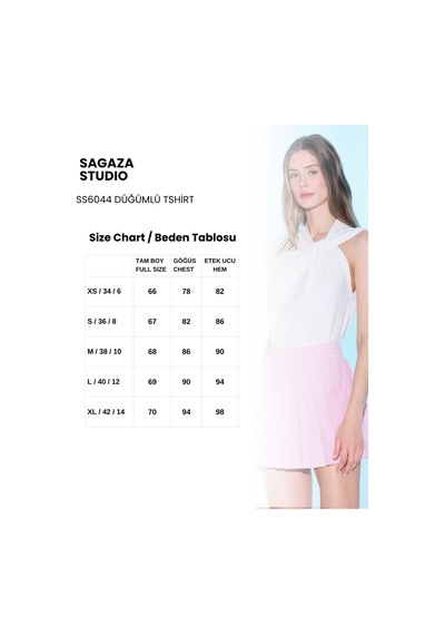 Sagaza Studio Ss6044 Düğümlü Bluz Ekru