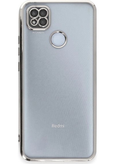 Xiaomi Redmi 9c Kılıf Kamera Korumalı Lensli Silikon - Gümüş