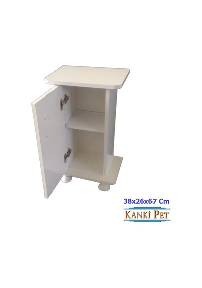 Kanki Pet  Akvaryum Mdf Sehpası Beyaz 38 x 26 x 67 CM
