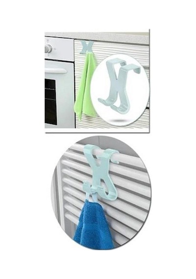Mutfak Banyo Dolap Kapağına Takılan Meta Havlu Askılığı Aparatı Siyah